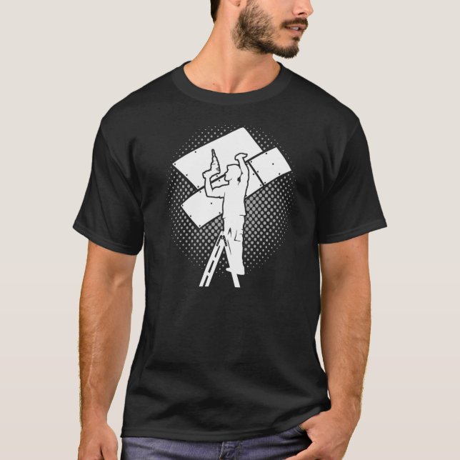 Drywall Work Drywall Contraktor Drywall Motif 2 T Shirt (Framsida)