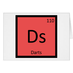 Ds - Dart Sports Kemi Periodiska Systemets Symbol Hälsningskort