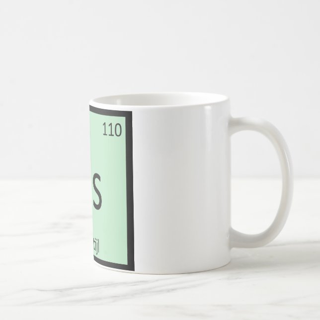 Ds - De Stijl konst kemi periodiska systemets symb Kaffemugg (Höger)
