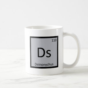 Ds - Deinonychus Dinosaur Kemi Periodiska Systemet Kaffemugg