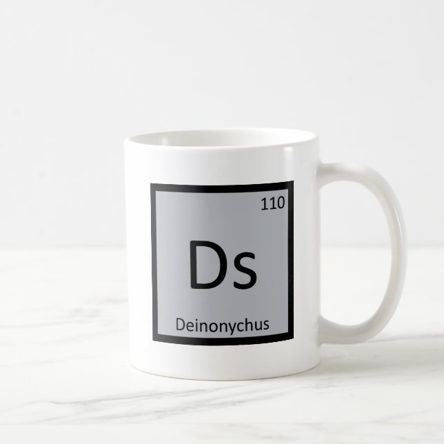 Ds - Deinonychus Dinosaur Kemi Periodiska Systemet Kaffemugg (Höger)