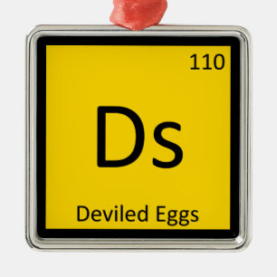 Ds - Deviled Eggs Appetizer Chemistry Symbol Julgransprydnad Metall