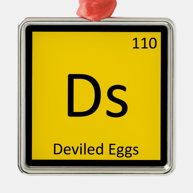 Ds - Deviled Eggs Appetizer Chemistry Symbol Julgransprydnad Metall (Framsidan)