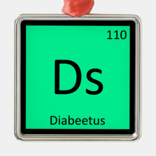 Ds - Diabeetus Membrankemi Periodic Bord Julgransprydnad Metall