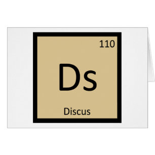 Ds - Diskus Friidrott Kemiskt Symbol Hälsningskort