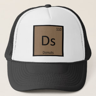 Ds - Donuts Chemistry Periodic Bord Symbol Truckerkeps