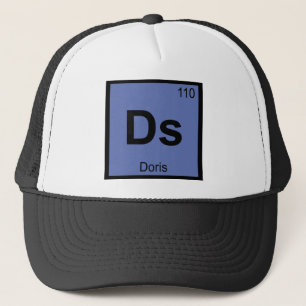 Ds - Doris Greek Chemistry Periodic Bord - symbol Truckerkeps