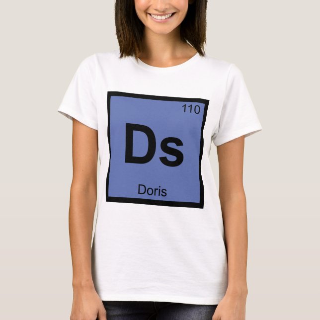 Ds - Doris Grekisk kemi Periodiska systemets symbo T Shirt (Framsida)