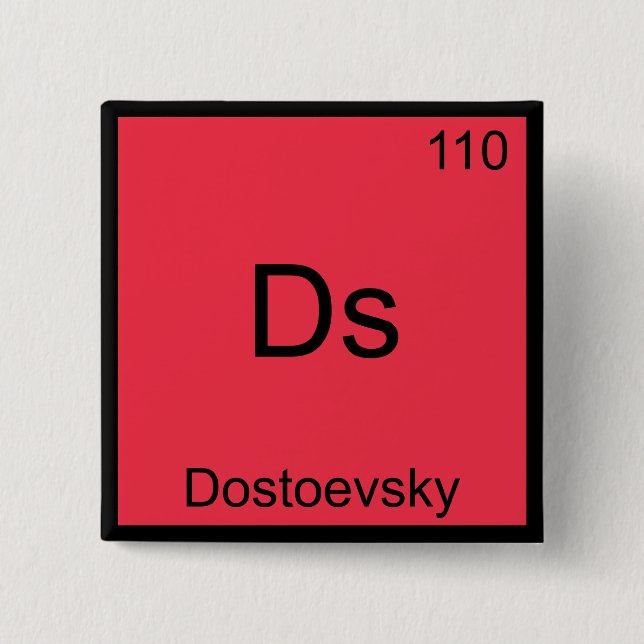Ds - Dostoevsky Funny Chemistry Inslag Symbol Tee Knapp (Framsida)