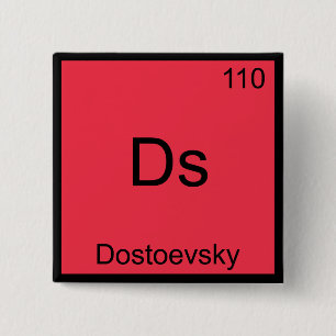 Ds - Dostoevsky Funny Chemistry Inslag Symbol Tee Knapp