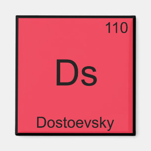 Ds - Dostoevsky Funny Chemistry Inslag Symbol Tee Magnet