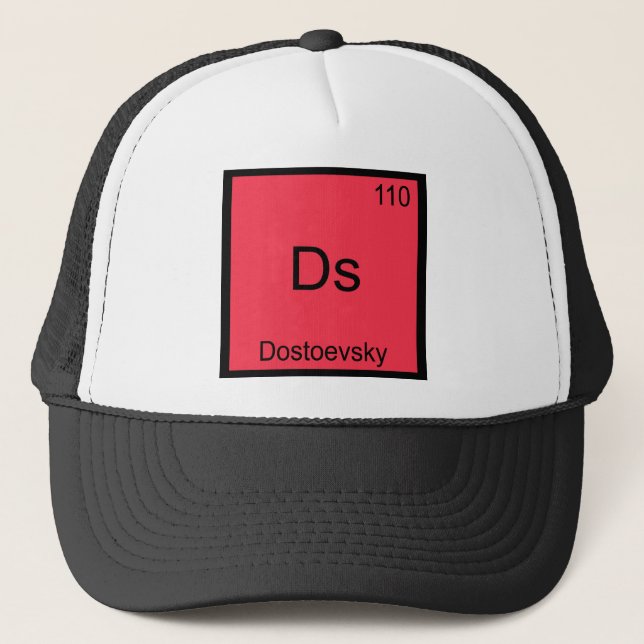 Ds - Dostoevsky Funny Chemistry Inslag Symbol Tee Truckerkeps (Framsida)