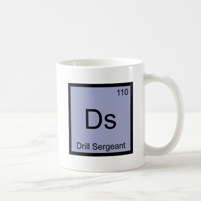 Ds - Övningsledare Kemiskt Element Symbol T-Shirt Kaffemugg (Höger)