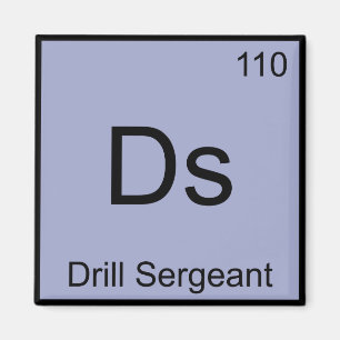Ds - Övningsledare Kemiskt Element Symbol T-Shirt Magnet