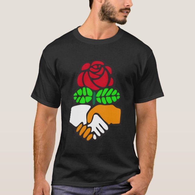 Dsa Democratic Socialists of America Handshake T Shirt (Framsida)