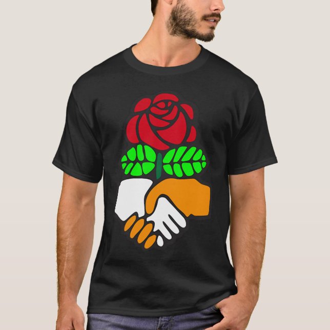Dsa Democratic Socialists of America Handshake T Shirt (Framsida)