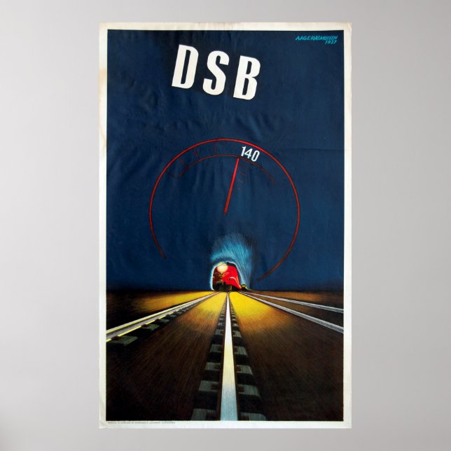 DSB Dansk statsjärnvägar Poster (Framsidan)