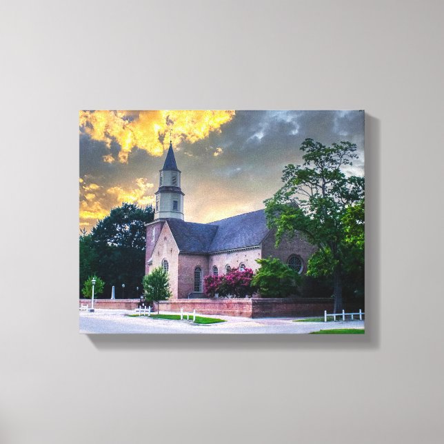 DSC02400-2-Bruton Parrish Church vid Sunset Canvastryck (Framsida)