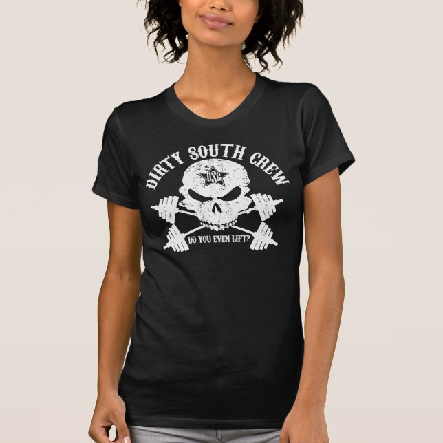 DSC-benkvinna svart för tank T-shirt (Framsida)