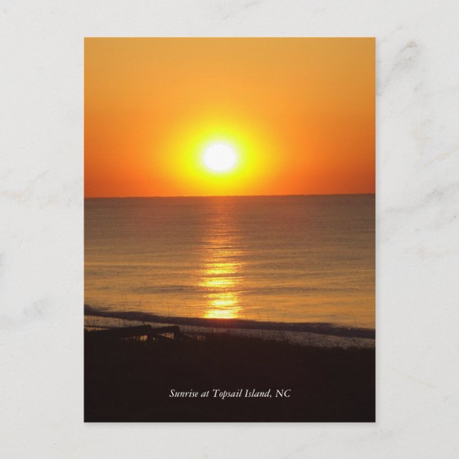DSCF2915, Sunrise at Topsail Island, NC Vykort (Framsida)