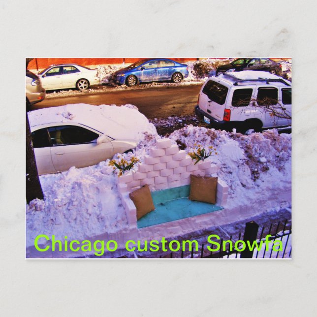 DSCF3081, Chicago anpassningsbar Snowfa Vykort (Framsida)