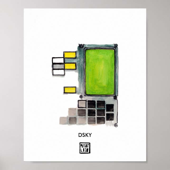 DSKY Apollo Guidance Computer Poster (Framsidan)