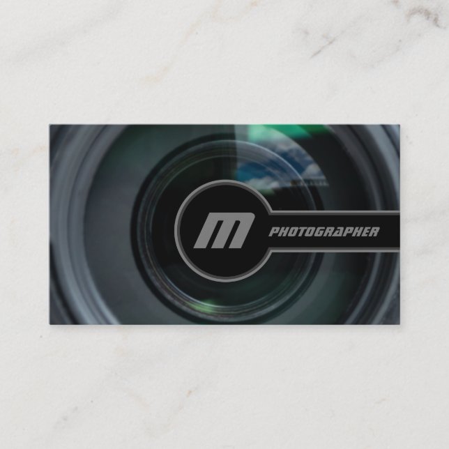 DSLins Kameralinser för fotografer Videografer Visitkort (Framsida)
