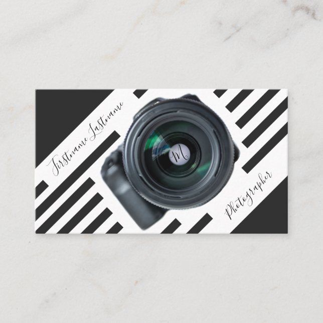 DSLins Kameralinser för fotografer Videografer Visitkort (Framsida)