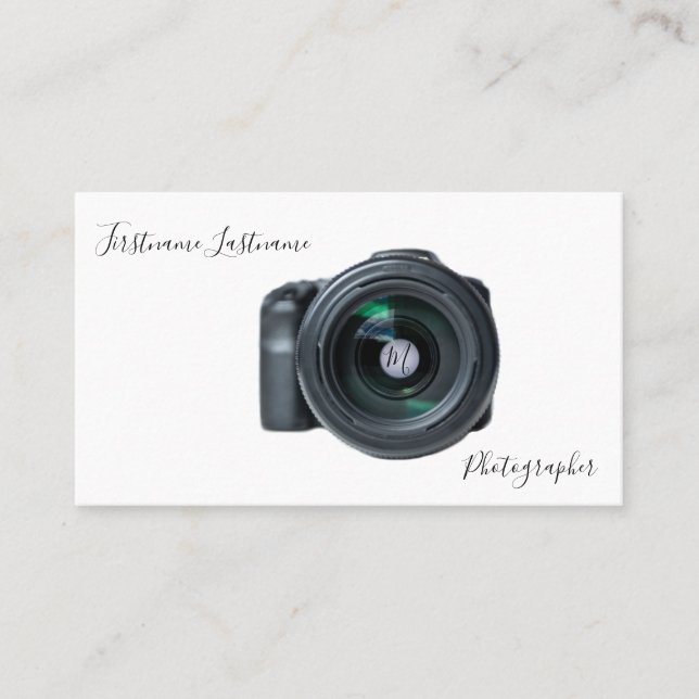 DSLins Kameralinser för fotografer Videografer Visitkort (Framsida)