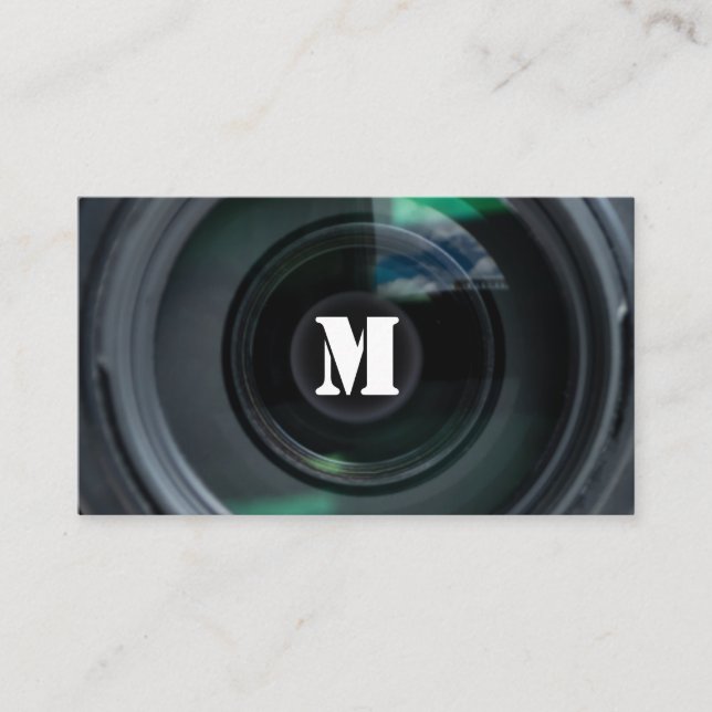 DSLins Kameralinser för fotografer Videografer Visitkort (Framsida)