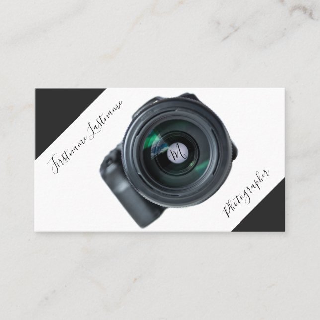 DSLins Kameralinser för fotografer Videografer Visitkort (Framsida)