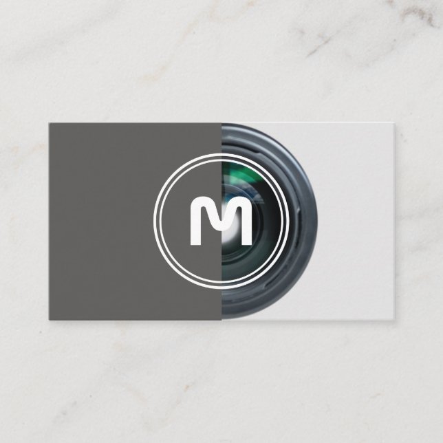 DSLins Kameralinser för fotografer Videografer Visitkort (Framsida)