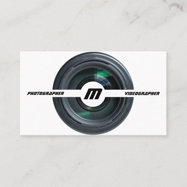 DSLins Kameralinser för fotografer Videografer Visitkort (Framsida)