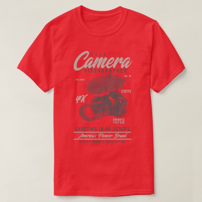 DSLR Camera Videographer T Shirt (Design framsida)