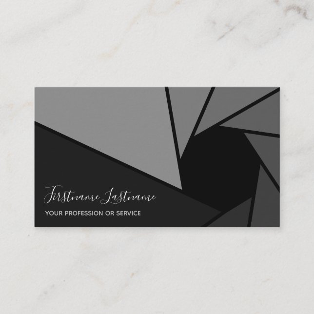 DSLR-kameralins för fotografer Videografer B Visitkort (Framsida)