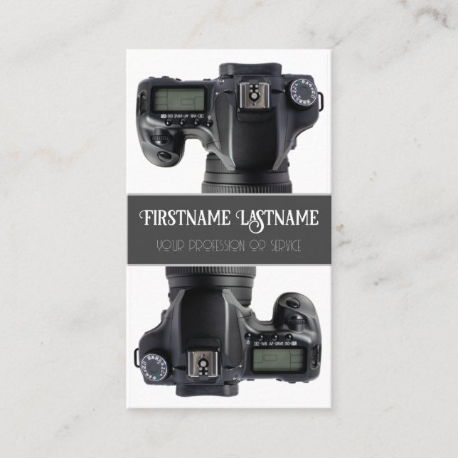 DSLR-kameralins för fotografer Videografer Visitkort (Framsida)