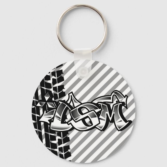 DSM Eclipse Talon 4g63 Black and White Keychain Nyckelring (Framsida)