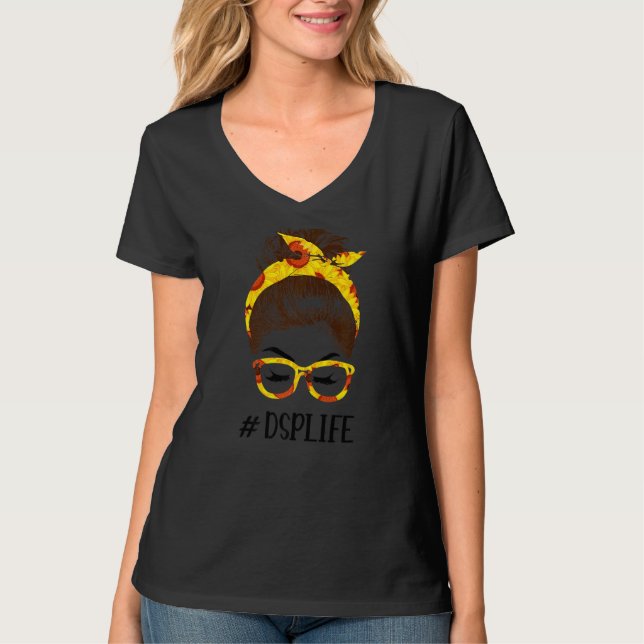 Dsp Life Direct Support Professionell Messy Hair W T Shirt (Framsida)