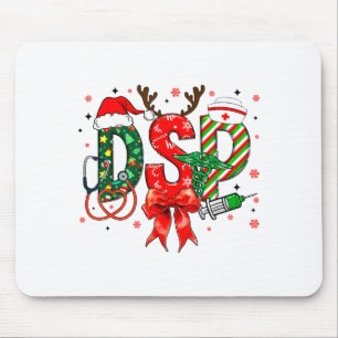 Dsp Sjuksköterska Jul Bow Dsp Gåva Xmas Pyjamas Gr Musmatta