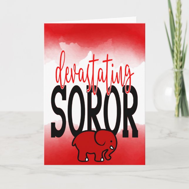 DST Inspired Devaating Soror Crimson and Cream Tack Kort (Framsida)