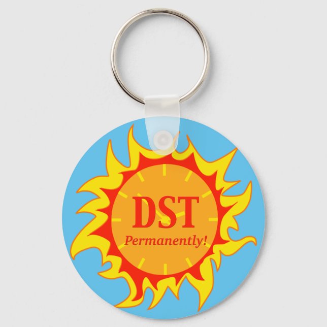 DST permanent - sommartid Nyckelring (Framsida)
