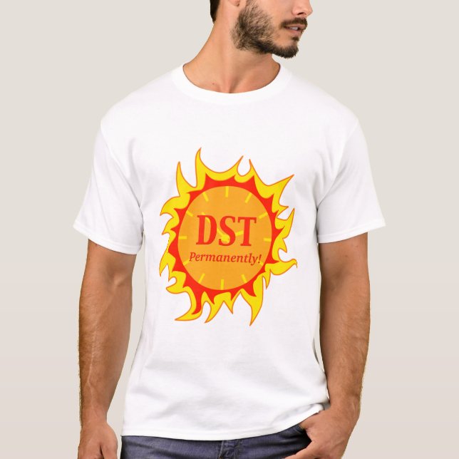 DST permanent - sommartid T Shirt (Framsida)