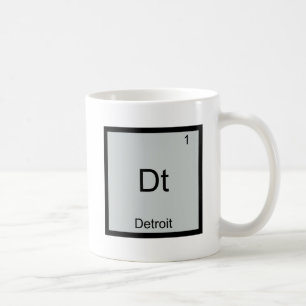 Dt - Detroit City Chemistry Element Symbol T-Shirt Kaffemugg