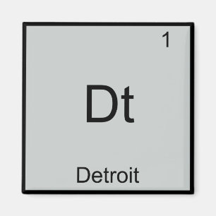 Dt - Detroit City Chemistry Inslag-symbol T-Shirt Magnet