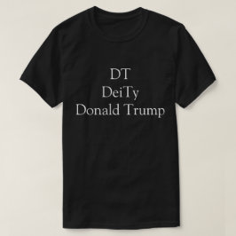 DT, Gudom, Donald Trump, White on Black Fläkt Funn Tee