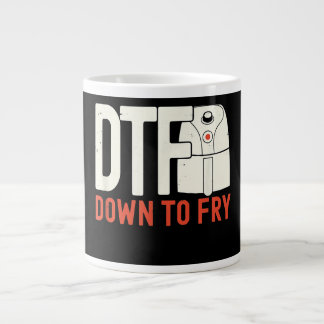 DTF Dowl to fry| Chicken Retro Gift Jumbo Mugg