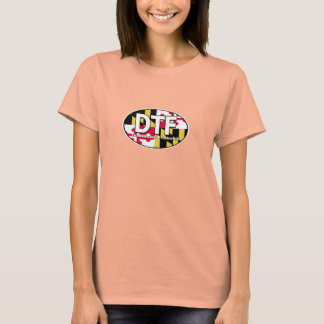 DTF Downtown Frederick Maryland Flagga Burnout Shi Tee Shirt