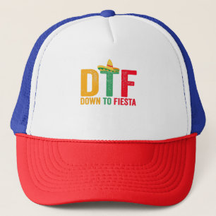 DTF ned till Fiesta Funny Cinco De Mayo Helgdag Keps