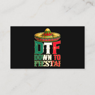 DTF ned till Fiesta Mexico Cinco de Mayo Manar Mex Visitkort