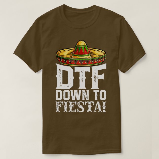 DTF ned till Fiesta T Cinco de Mayo Manar Women So Shirt (Design framsida)